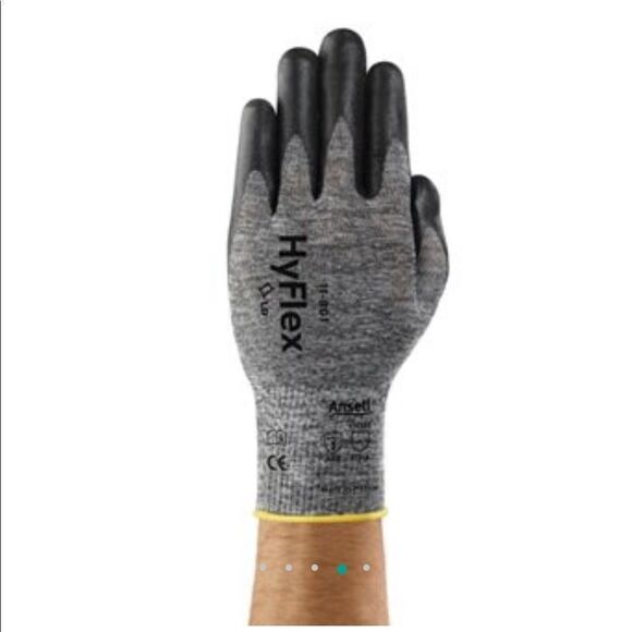 Ansell Gray Hyflex 11-801 Industrial Safety Gloves - Picture 4 of 14